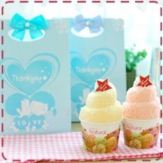 ♥극세사♥아이스크림+아이스크림케익타올 답례품기념일 선물돌 생일 결혼
